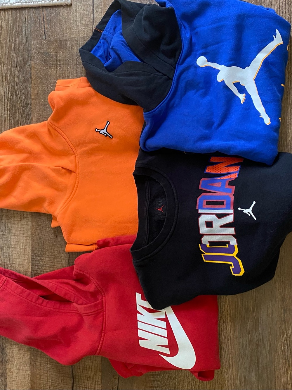 Jordan Kids Sweatshirt Bundle - Orange, Blue, Black, Red